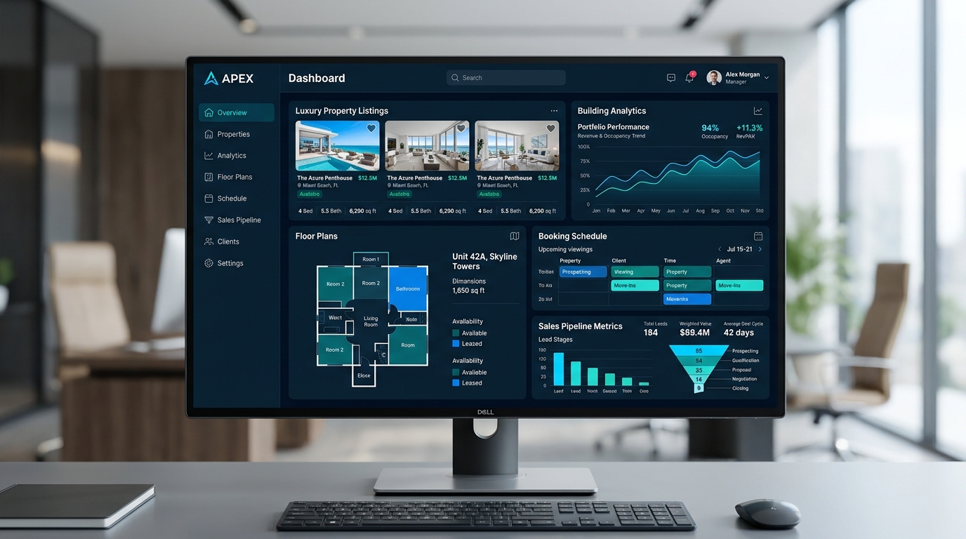 Real Estate Management Software Dashboard